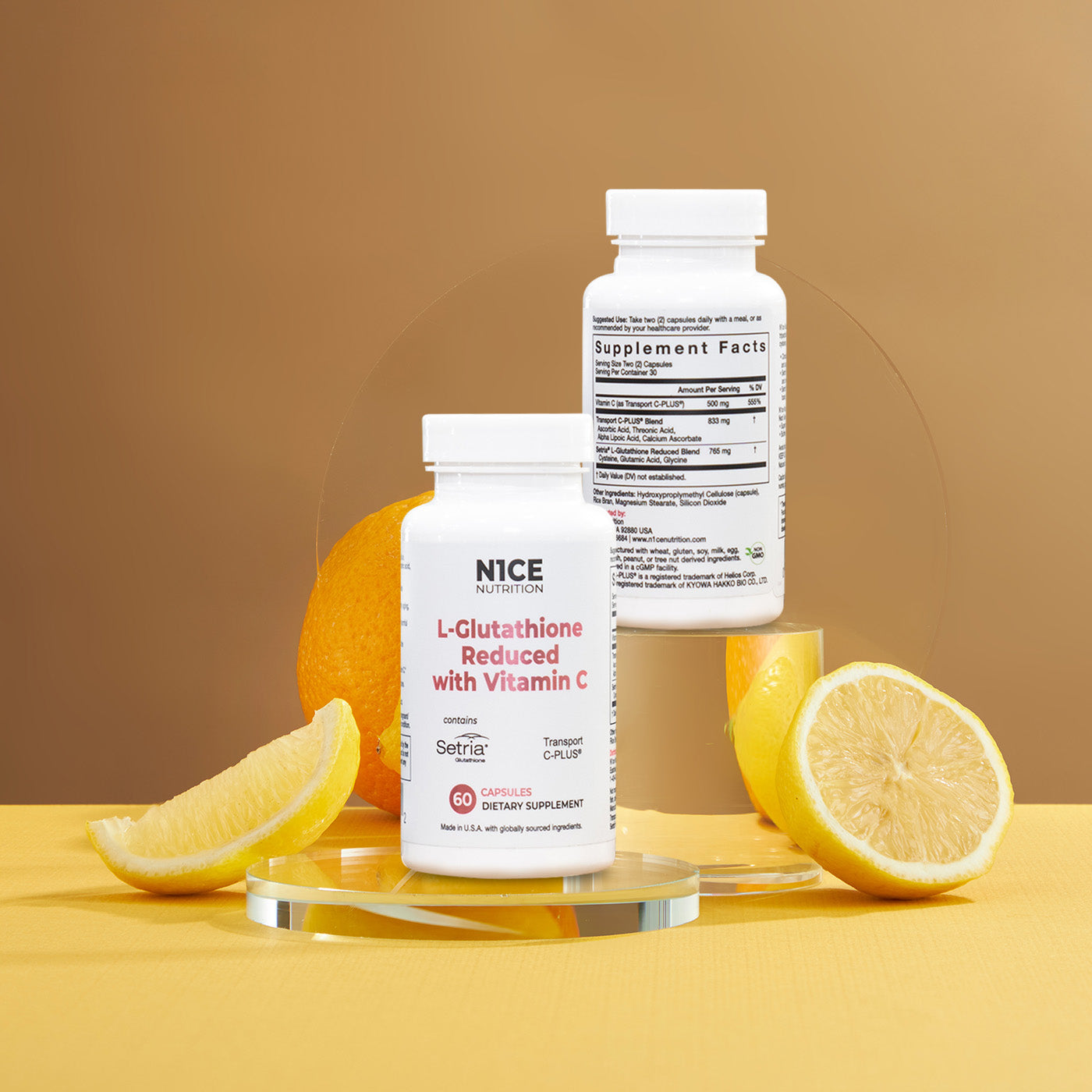 L-glutatión reducido con vitamina C de N1CE Nutrition