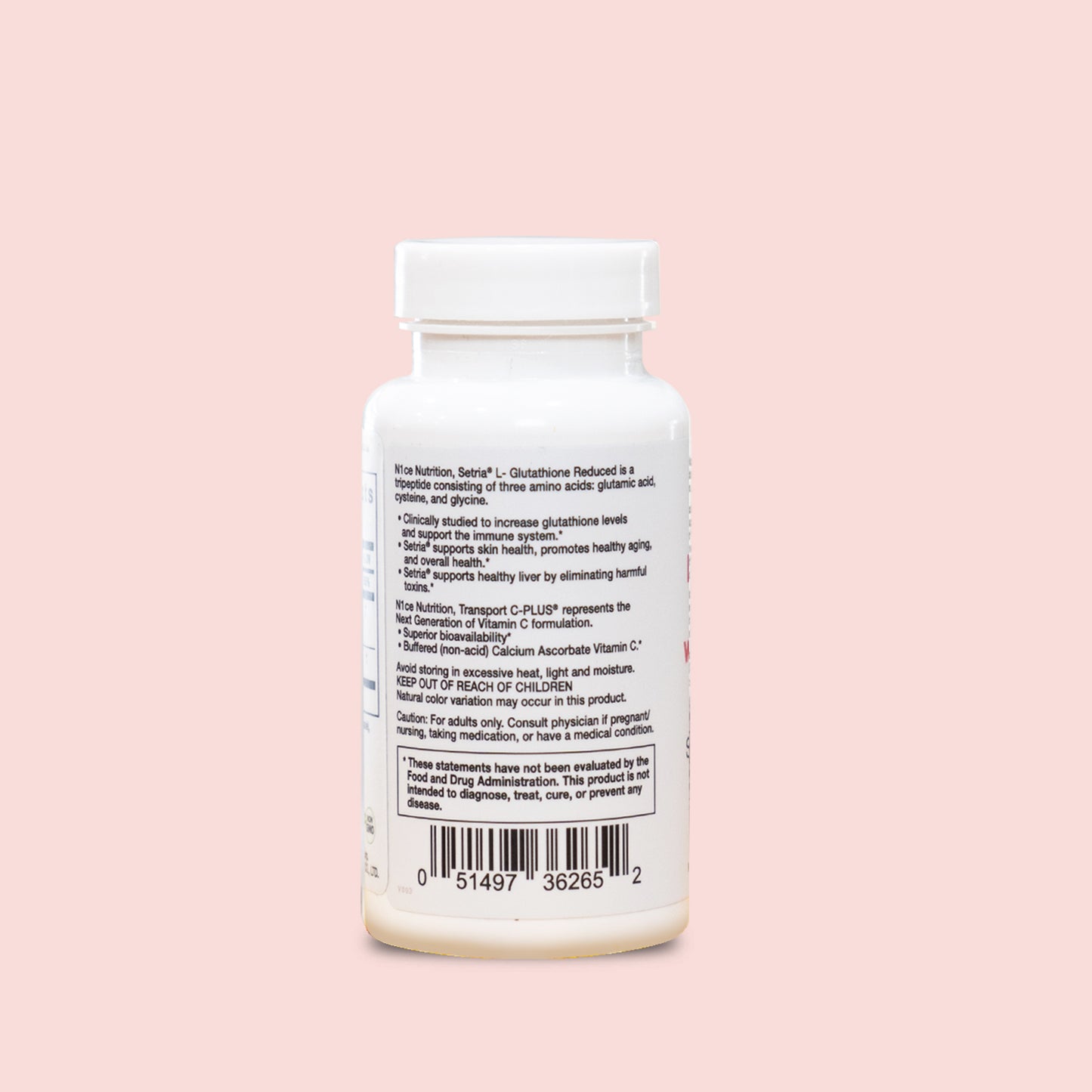 L-glutatión reducido con vitamina C de N1CE Nutrition